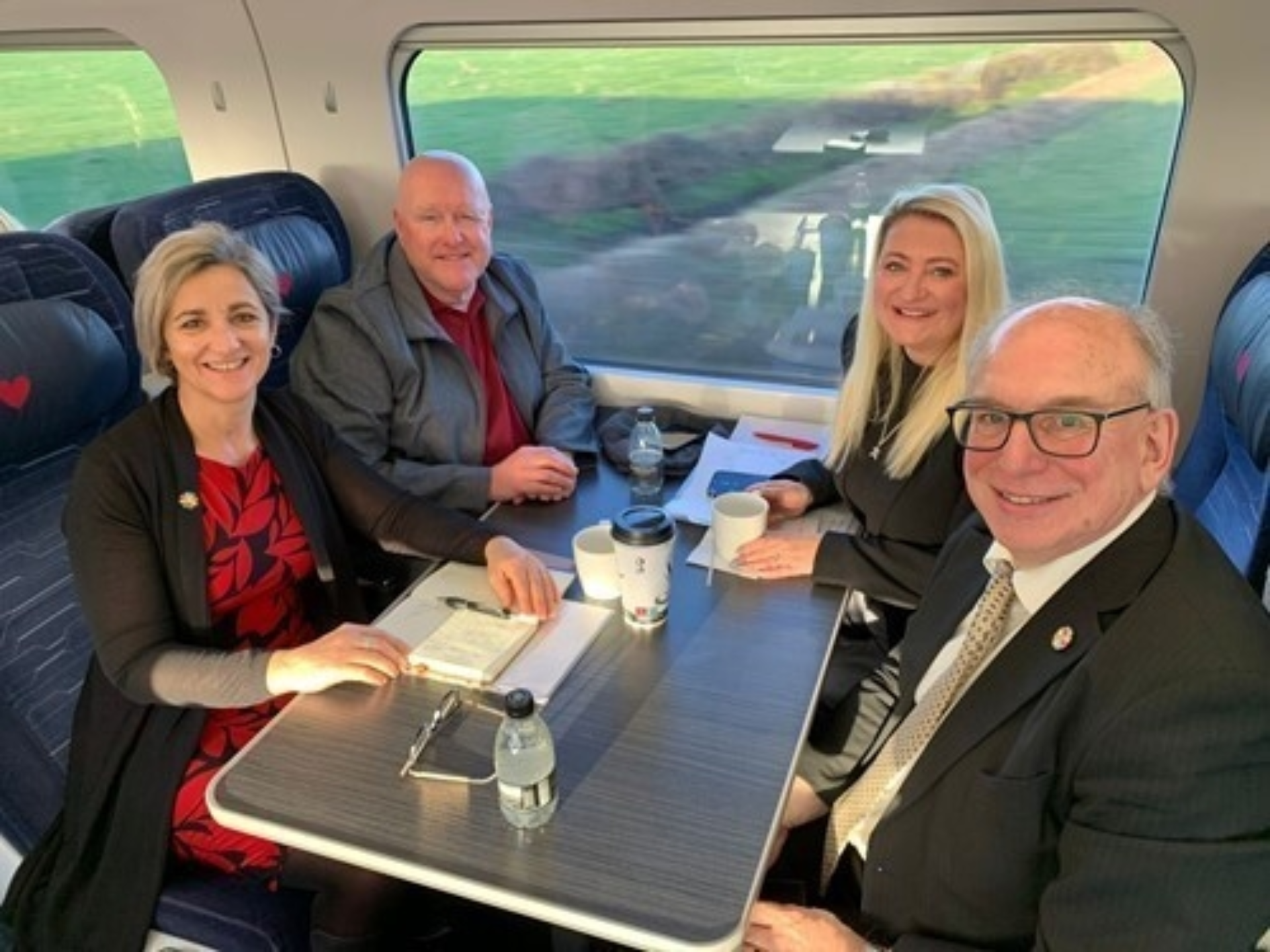 The Marketing Humber team on the way to Westminster on Hull Trains